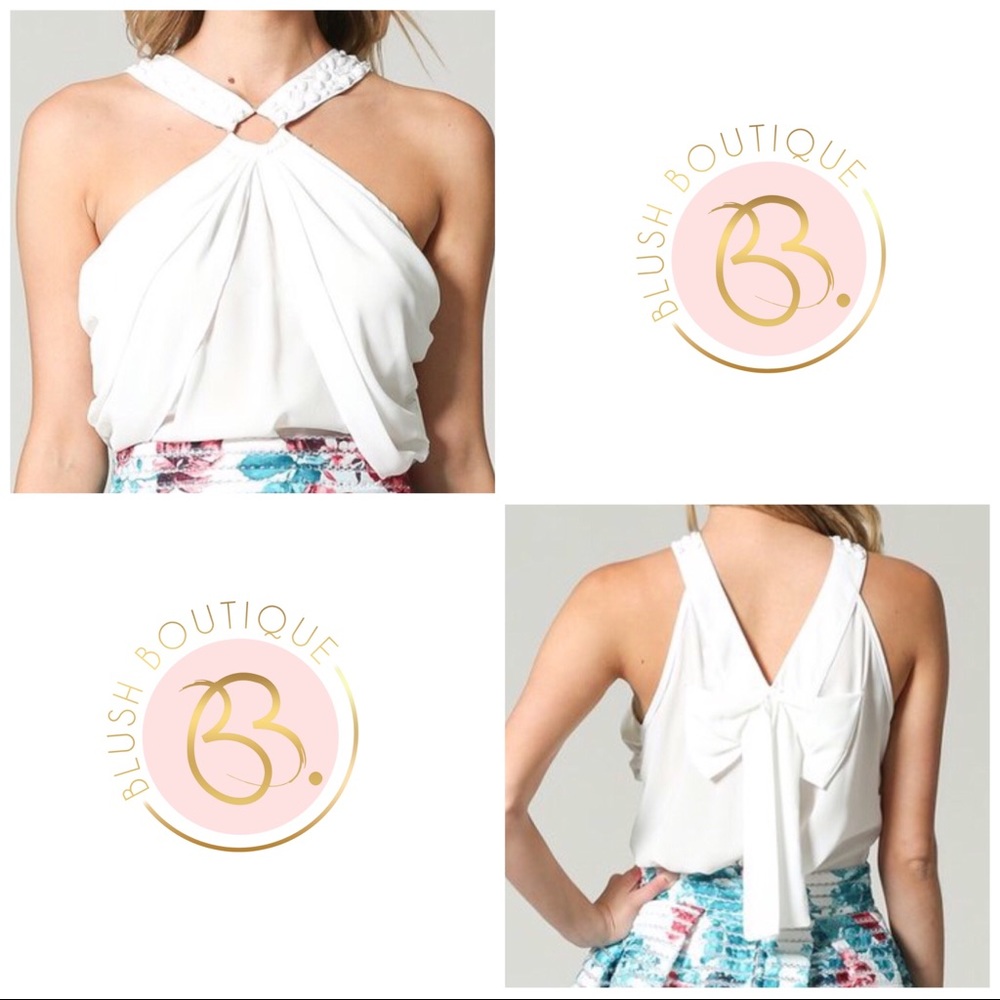 White Bow Blouse